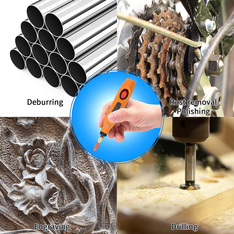 12V Electric Grinder Pen Multifunctional Portable Carving Tool Kit for
