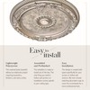 AFD Home Petite Round Chandelier Ceiling Medallion or Fan Medallion,