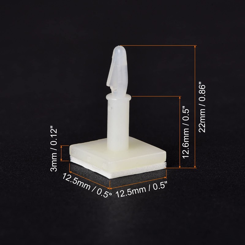 MECCANIXITY Sticky PCB Spacer Adhesive Standoffs Plastic Column 12.6mm Support