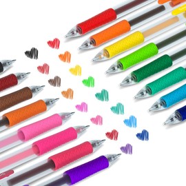 Gel Pens Set 16 Colors Medium Point Colored Pens Retractable Gel Ink Pens with Comfort Grip,Smooth Writing for Journal Notebook Planner in School Office Home by Smart Color Art