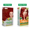 Nisha Cream Hair Color (150 ml/each) Flame Red Pack of