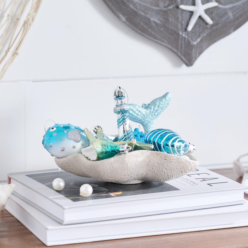 Valery Madelyn Summer Beach Ornaments for Small Tree, 20ct Shatterproof