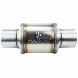 TOTALFLOW 20319 Straight Through Universal Exhaust Muffler - 409 Stainless Steel - 3 Inch Inner Diameter Inlet / Outlet