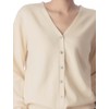 iB-iP Women's Lightweight V-Neck Cardigan Pullover Cardigan, cream