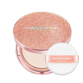 Makeup Helper 메이크업헬퍼 아트 팩트 25g 로즈글리터+퍼프 세트 Makeup Helper Art Pact 25g Rose Glitter + Puff Set