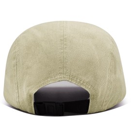 CLAPE Vintage Washed Distressed Cotton Dad Hat Baseball Cap Adjustable Polo Trucker Unisex Style Headwear Adjustable(5P11-Khaki)