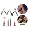 11 Pcs DIY Jewelry Tool Set Pliers Tweezers Ring Crochet