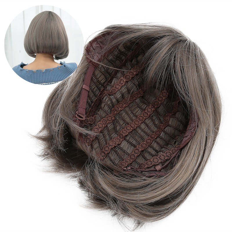 Fashion Women Bobo Style Wig Short Straight Heat Resistant Synthetic