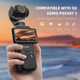 REYGEAK Pocket 3 Variable ND Lens Filters Kit VND 2-32 (1-5 Stop) and VND 64-512 (6-9 Stops) Compatible with DJI Osmo Pocket 3, Aluminum Alloy Frame