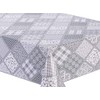 Oilcloth Tablecloth Washable Square 140 x 180 cm Light Grey
