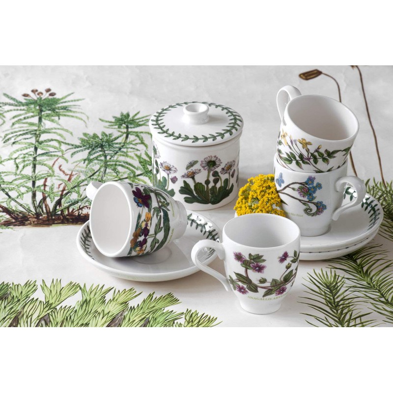 Portmeirion BG02312 Botanic Garden-Covered Sugar Bowl (Drum Shape), Ceramic, Multi
