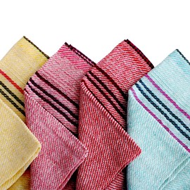 La Mascota Jergas Finas de Cocina, Paquete de 8 Piezas. Jerga de Colores Surtidos, algodón Reciclado, Ideales para Limpieza. Paño Colorido. Trapo de Cocina Reutilizable de Materiales reciclados.