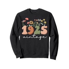 100 Years Old Vintage 1925 100th Birthday Wildflower Women Sweatshirt