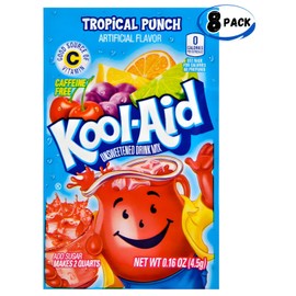 Kool-Aid Tropical Punch Unsweetened Soft Drink Mix - .16 oz (8 pack)