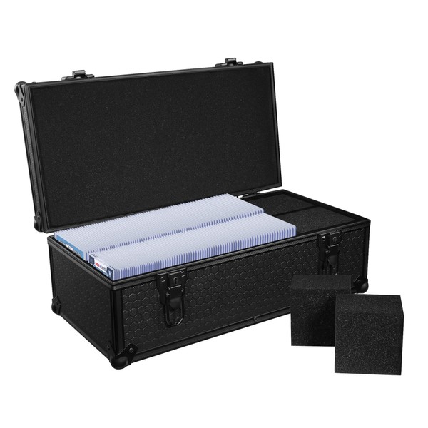 Game Card Storage Case | Designed for Top-loaders Fits 800+ (35pt), Boulder Boxes, One-Touch & Deck Box 100+ | Strong Protection | Lockable Box | Hard Case | Fits All Standard TGC Trading Cards