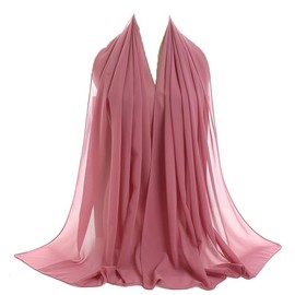 HYFAI Premium Chiffon Scarf Hijab Lightweight Sheer Wrap for Women, Soft Breathable Shawl, Versatile Fashion Accessory