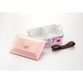 Skater PLF13 Large Lunch Box, Excursion Bento Box, Herbarium, Pink, Made in Japan, 1.3L