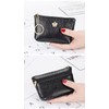 Credit Card Holder Keychain Wallet Leather Zipper Card Case for