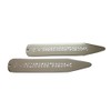Silver Toned Etched Mathematical Pi Number Collar Stays