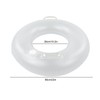 LED Inflatable Swim Ring with 2 Handles Transparent Swimming Floating
