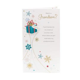 Grandson Christmas Card, Christmas Card for Grandson, Christmas Card for Child, Sentimental Christmas Card for Grandson, Traditional Christmas Verse