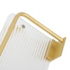 50cm Shower Caddy Wall Mount Shelf with Towel Hanger Acrylic