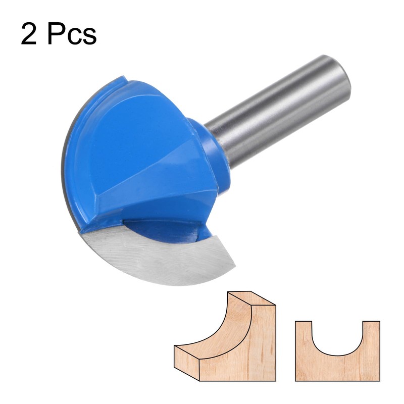 sourcing map 2pcs Router Bit Core Box 1/2 Shank 2