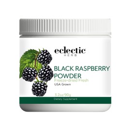 Eclectic Herb - Black Raspberry Powder Superfood Supplement | Nutritional Support, Vitamins + Minerals | Antioxidant + Immune Support | Natural, Non-GMO, Vegan, Gluten Free (3.2 oz | 90 g)