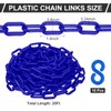 PATIKIL Plastic Chain,25 FEET Safety Barrier Chain for Crowd Control,