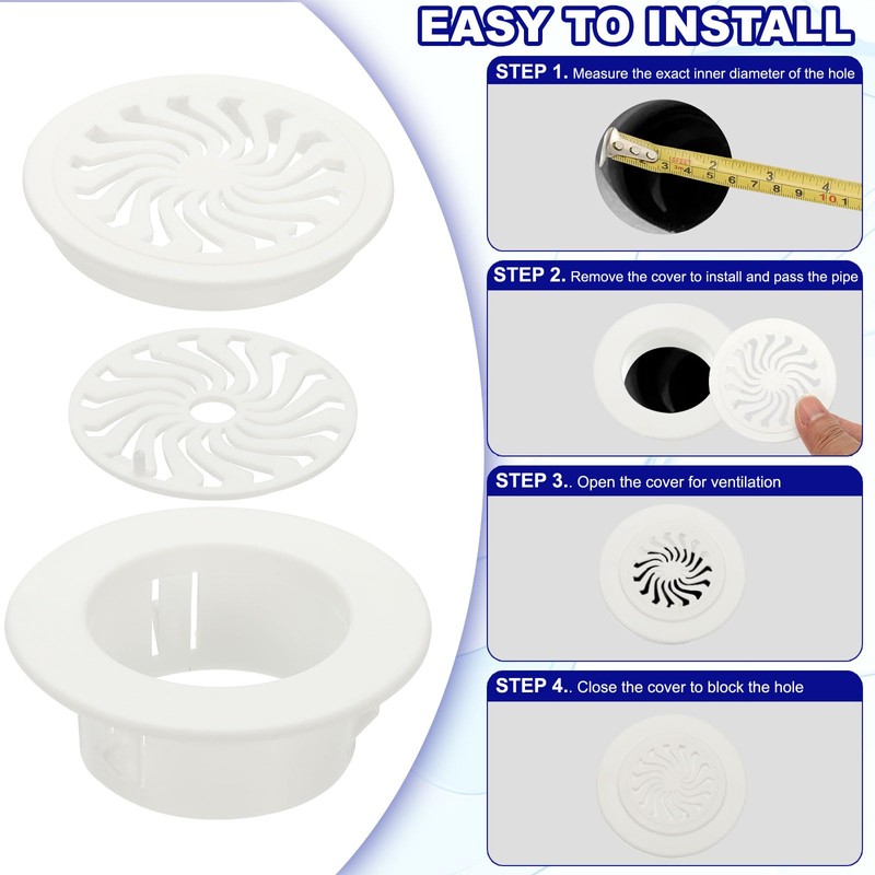 PATIKIL Round Air Vent 2.3" (59mm), 2 Pcs Adjustable ABS