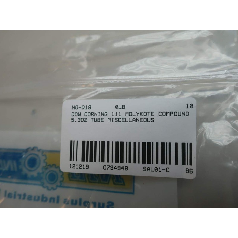 DOW CORNING 111 MOLYKOTE Valve Lubricant Compound 5.3OZ Tube