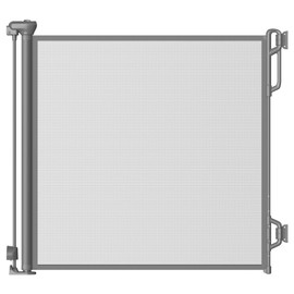 SPACEANY Retractable Safety Baby Gate or Mesh Dog Gate,Durable Portable Mesh Retractable Gate,Easy to Use for Stairs, Doorways, Hallways, Indoor, Outdoor, 33.5" Tall, Up to 45" Wide, Gray
