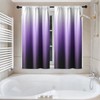 Culudea Lavender Purple Ombre Waffle Textured Cloth Shower Curtain Set,