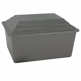 Silverlight Urns Gray Urn Vault for Ground Burial, Holds One Adult Cremation Urn for Human Ashes, Durable and Secure Cremation Vault for Cemetery Burial