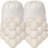 Roowest 60 Pcs Wool Dryer Balls Set Reusable Laundry Wool