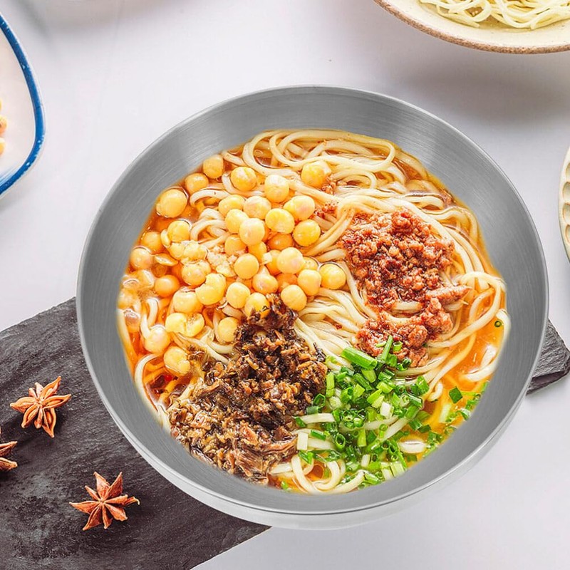 2pcs Stainless Steel Salad Bowls Set, Versatile Fruit and Vegetable