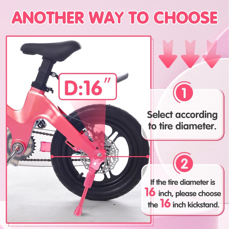 LEICHTEN Kickstand for Kids Bike, Kids Bike Kickstand for 12
