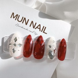 MunNail Snowflake Nail - Lipstick / MunNail 눈꽃네일 - 립스틱