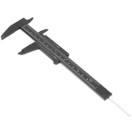 Plastic 150mm Vernier Calipers, Calipers Measuring Tool Sliding Measuring Device Tool Caliper Micrometer Measurement Brow for Salon Home Beauty Household DIY Jewelry Woodworking 0.5mm(Black)