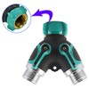 Garden Hose Splitter 2 Way with 2 Extra Rubber Washers,