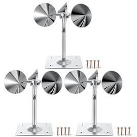 3 Pack Reflective Spinning Bird Deterrent, Wind Powered Aluminum Bird Repeller Scarer Deterrent Devices Outdoor, Repels All Birds Pigeons Sparrows Woodpeckers for Garden Railing Roof Adjustable Neck