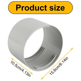 Thyonta Air Conditioner Exhaust Adapter - High Air-Tightness 150mm Exhaust Hose Connector Safe and Easy to Install Universal in All Kinds of Air Conditioner (Grey)
