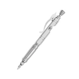 Dr.Metalleung Luxury Bolt Action Pen: Heavy-Duty Stainless Steel EDC Ballpoint Pen with Retractable Mechanism and Pocket Clip - Refillable, Designed for Smooth Writing