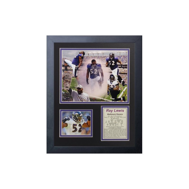Legends Never Die Ray Lewis Collage, 11-Inch by 14-Inch Framed