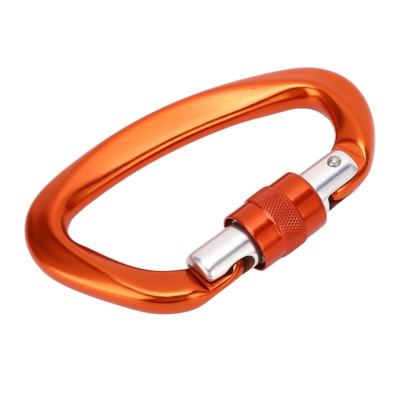 D Carabiner Clip Aluminum Alloy Auto Lock Heavy Duty D