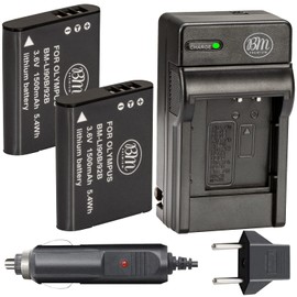 BM Premium 2 Pack of DB-110 Batteries and Charger for Ricoh GR III, GR IIIx, Theta X, WG-6, and G900 Digital Cameras