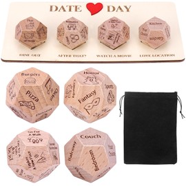 Meetory Set of 4 Date Night Dice Set, Romantic Date Night Dice Game for Couples, Decision Throws, Birthdays, Valentine's Day, Wedding, Unique Gift for Him and Her