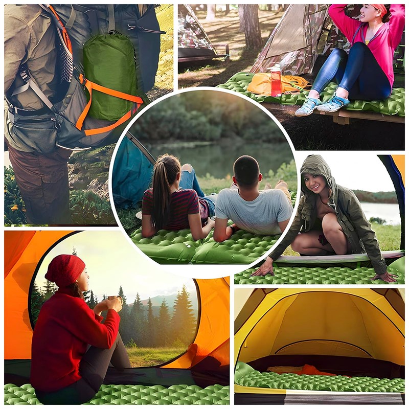 Amtake Self-Inflating Sleeping Mat, 10 cm High Air Mattress, Camping,