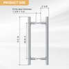JUBEST 16" Push Pull Door Handle, Stainless Steel Double Sided