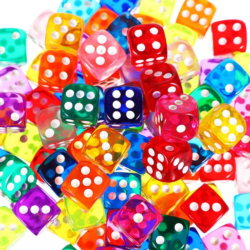 EXCEART 100pcs Bar Dice Drinking Game Dice Small Dice Mtg